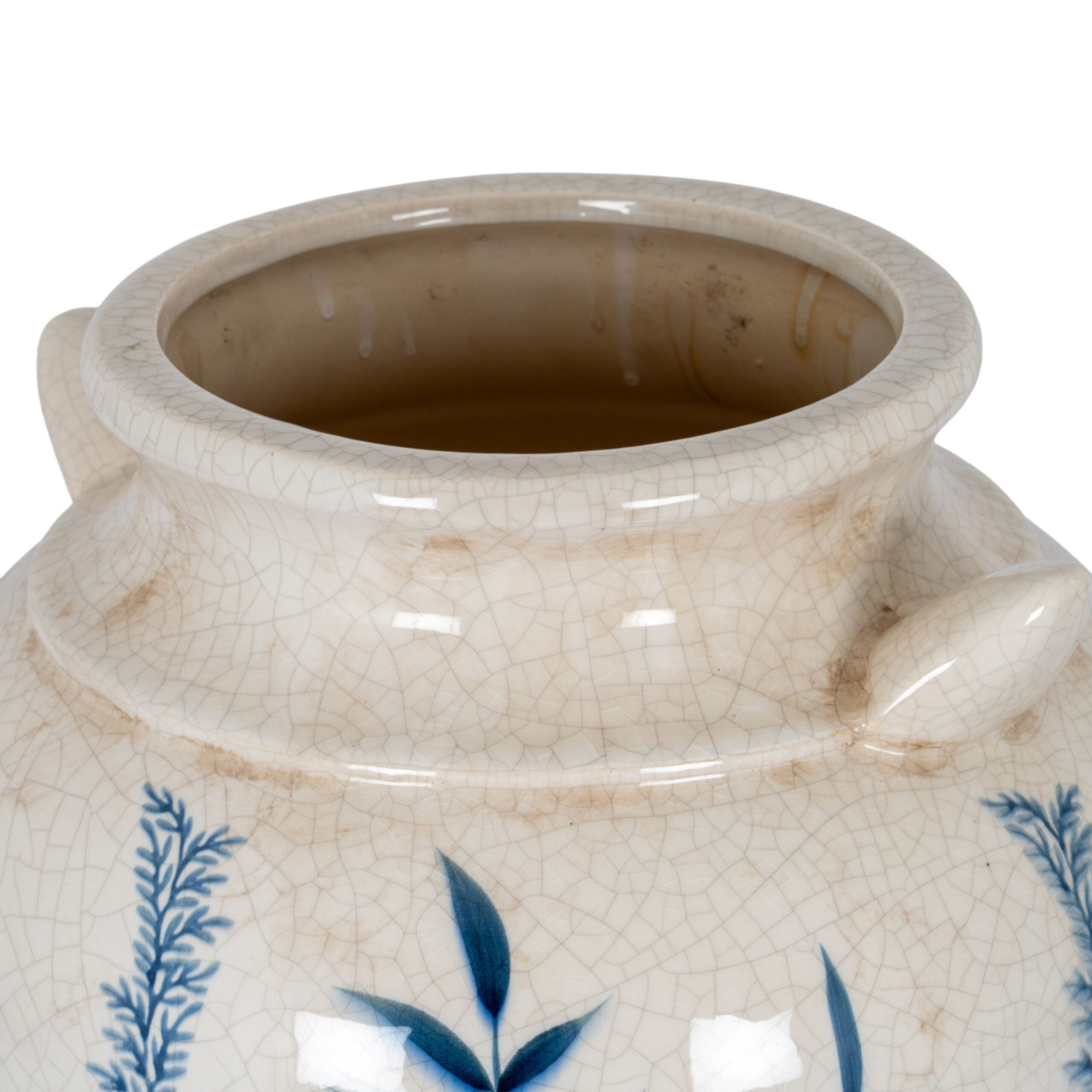 Oversized Blue Botanical Vase - Image 3