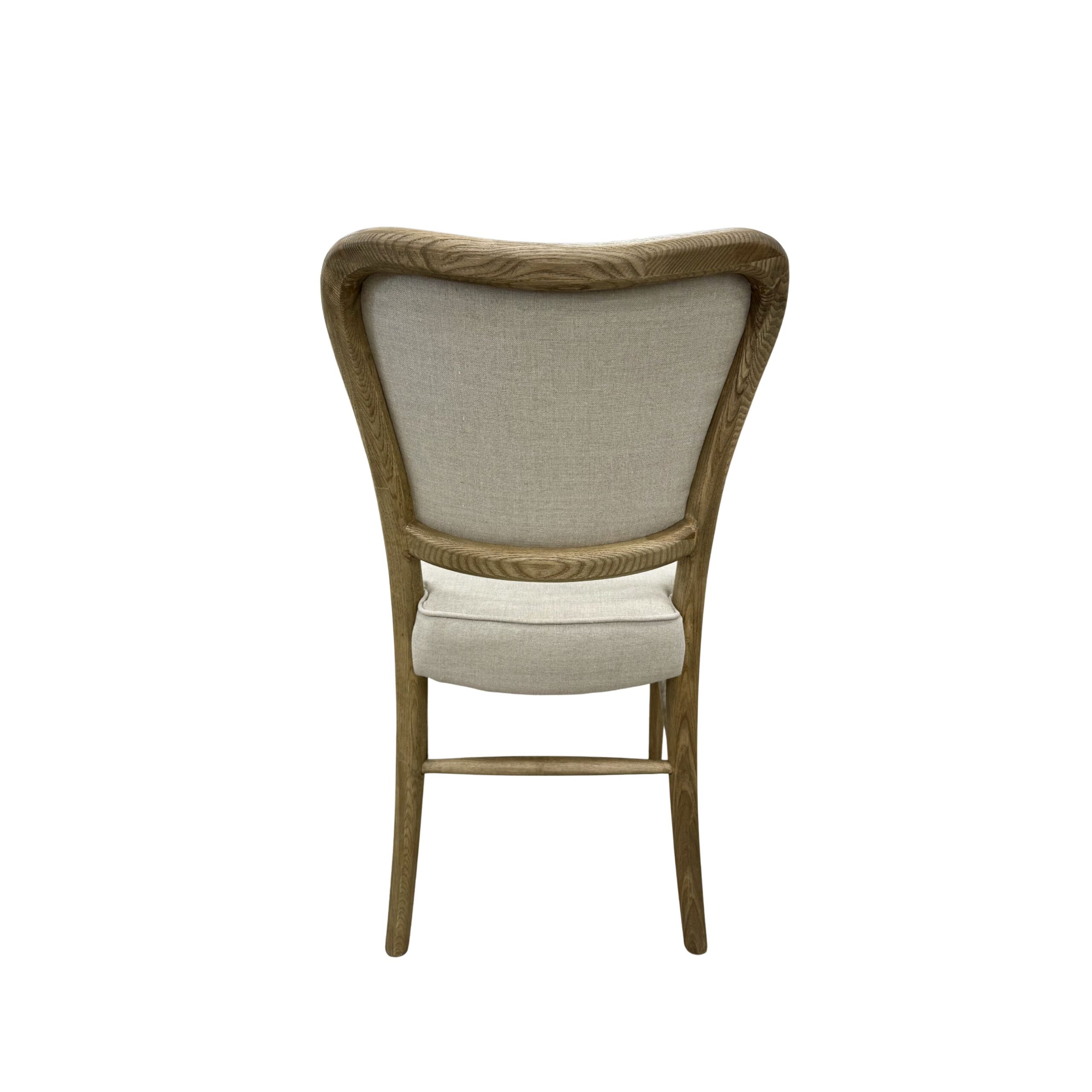 Pair of Natural Upholstered Dining Chairs - Image 5