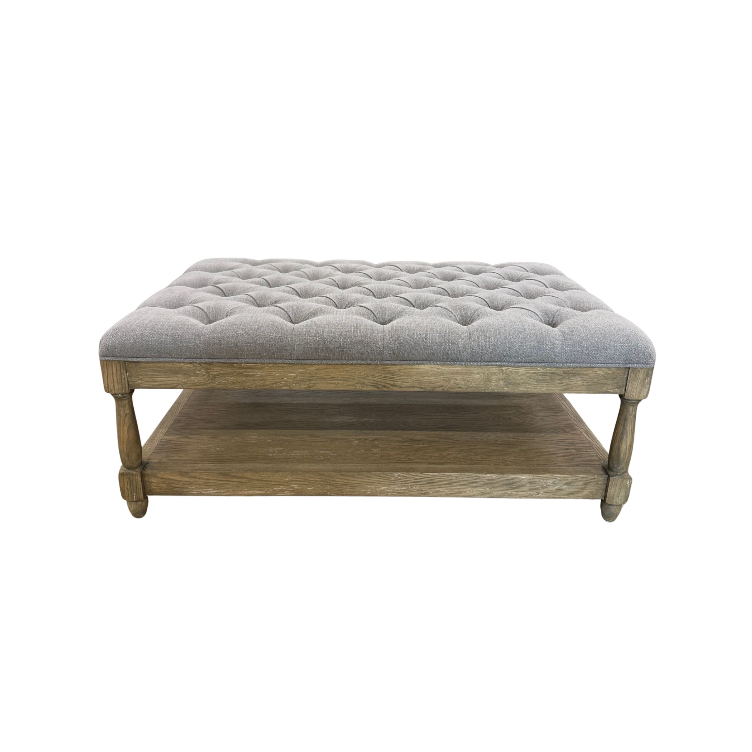 Soft Grey Buttoned Coffee Table - Image 5