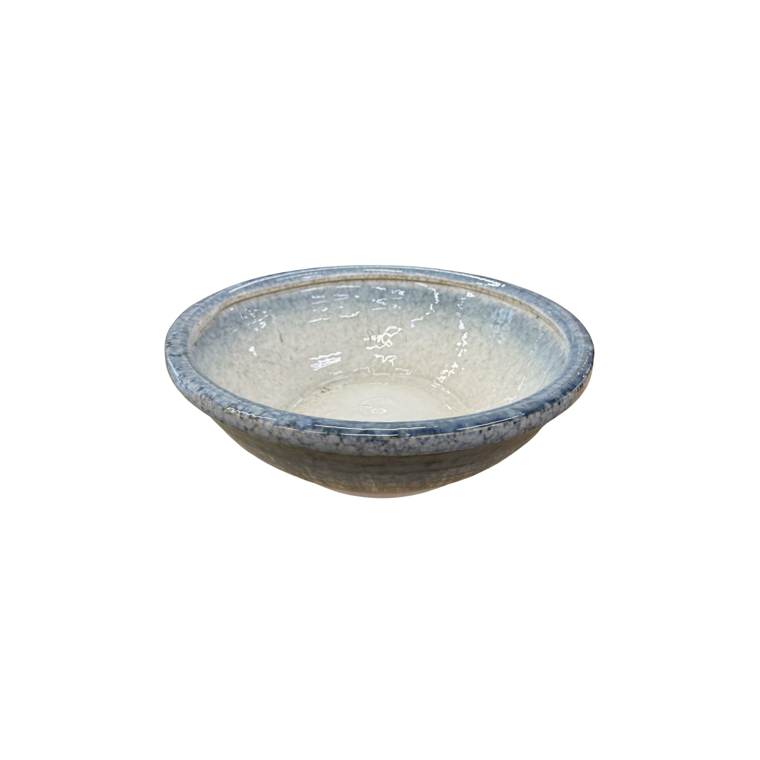 Blue Glazed Ceramic Bowl - Image 5