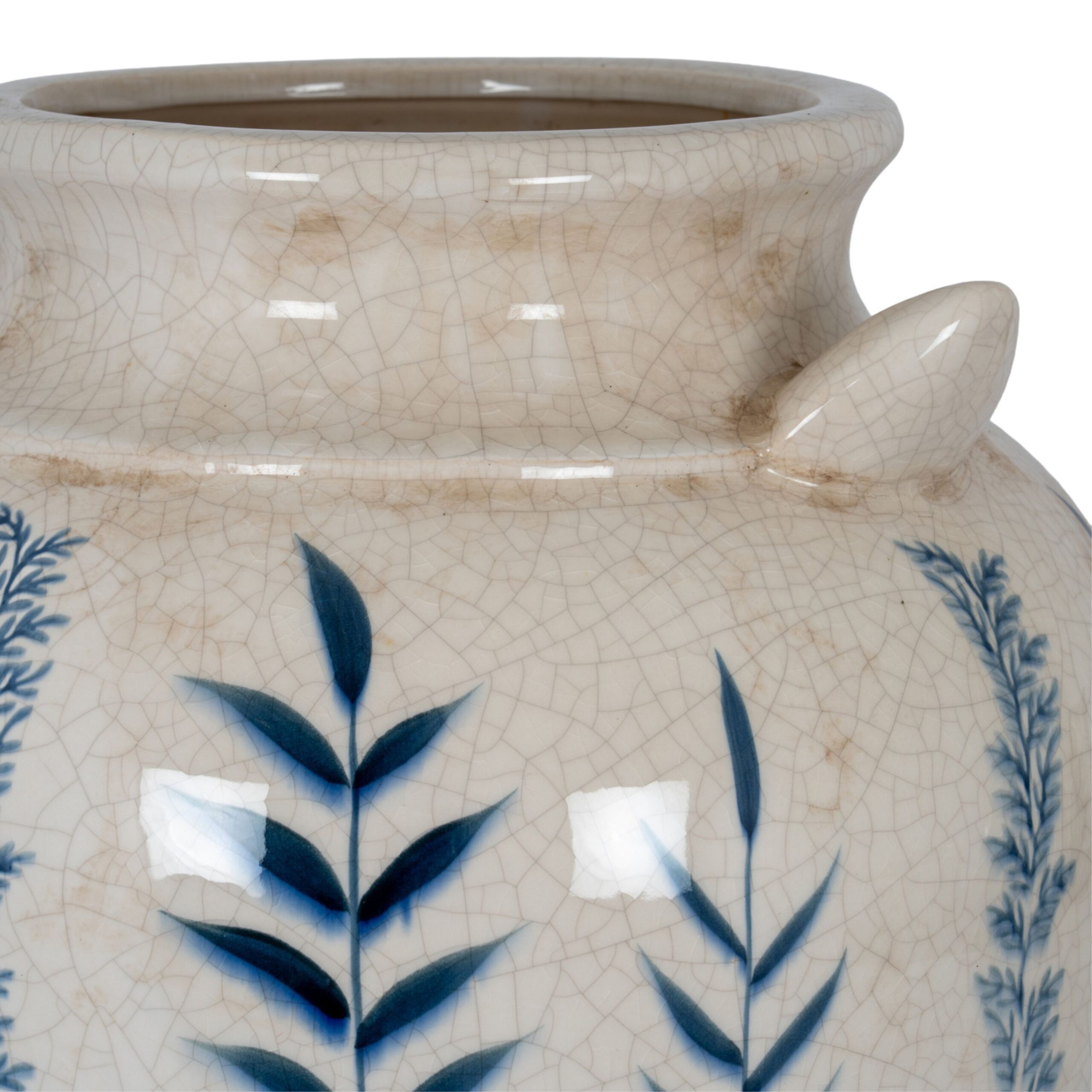 Oversized Blue Botanical Vase - Image 2