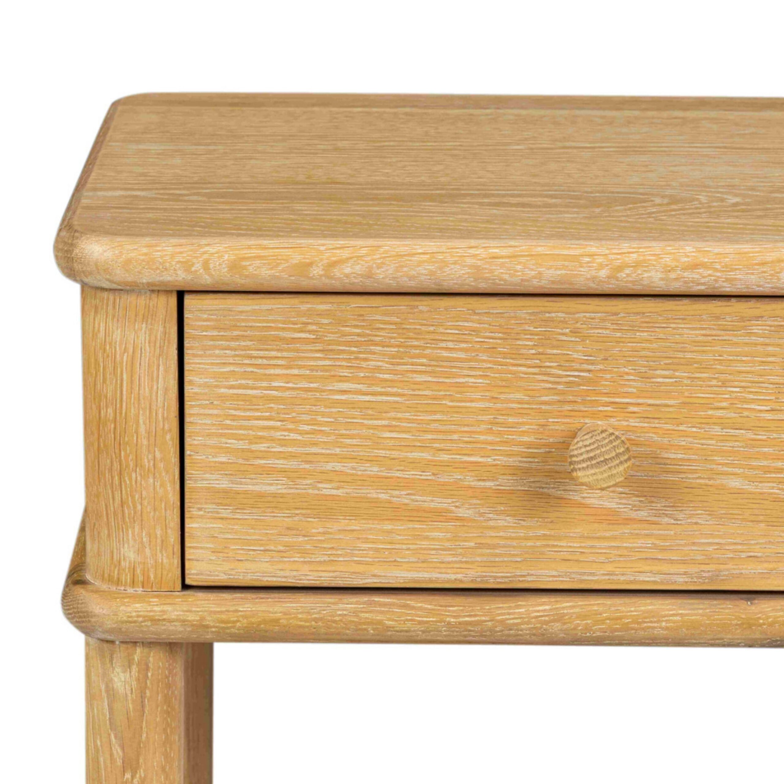 Wrenley Nordic Oak 1 Drawer Bedside Table - Image 6