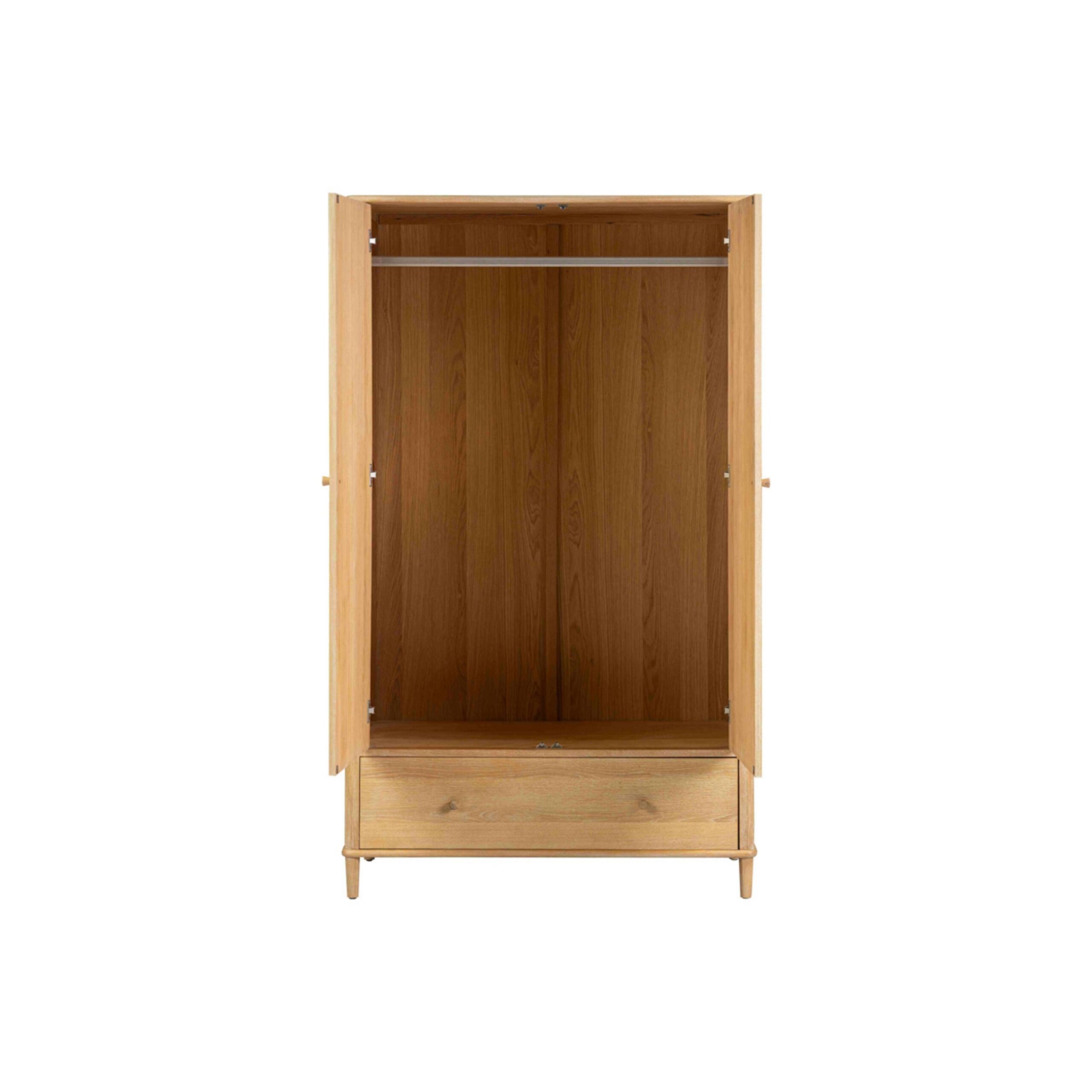 Wrenley Nordic Oak Double Wardrobe - Image 4