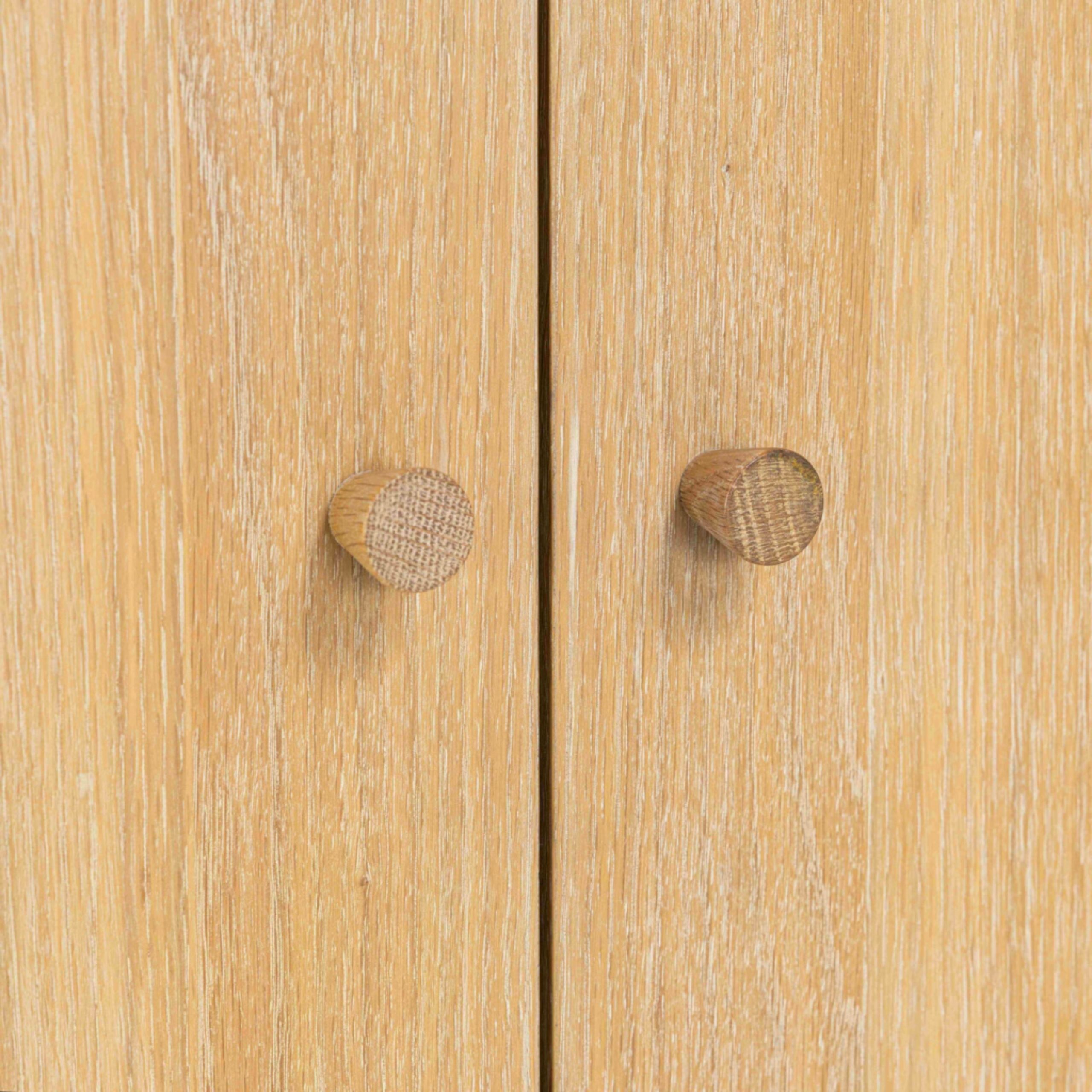 Wrenley Nordic Oak Double Wardrobe - Image 7
