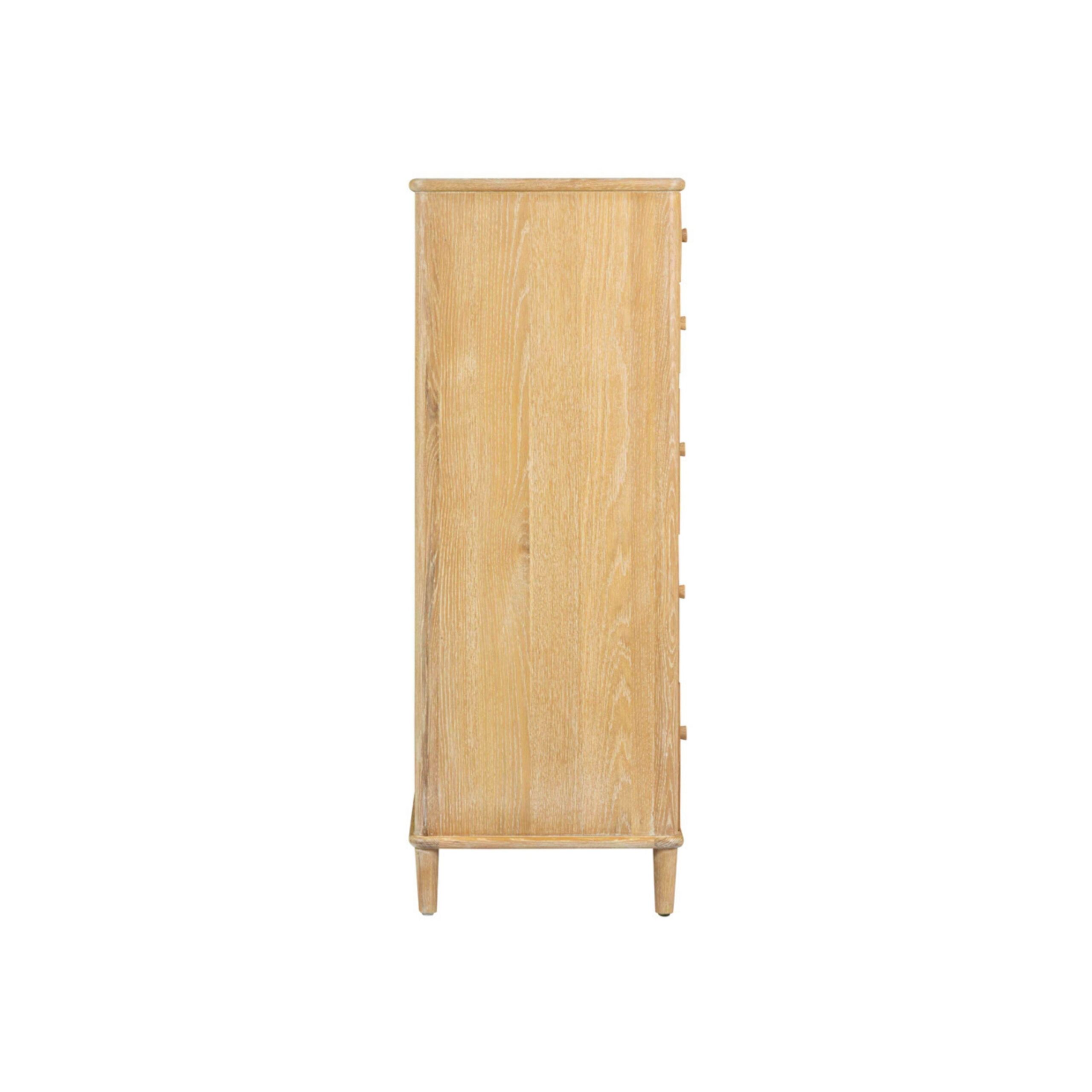 Wrenley Nordic Oak 5 Drawer Tall Boy - Image 4