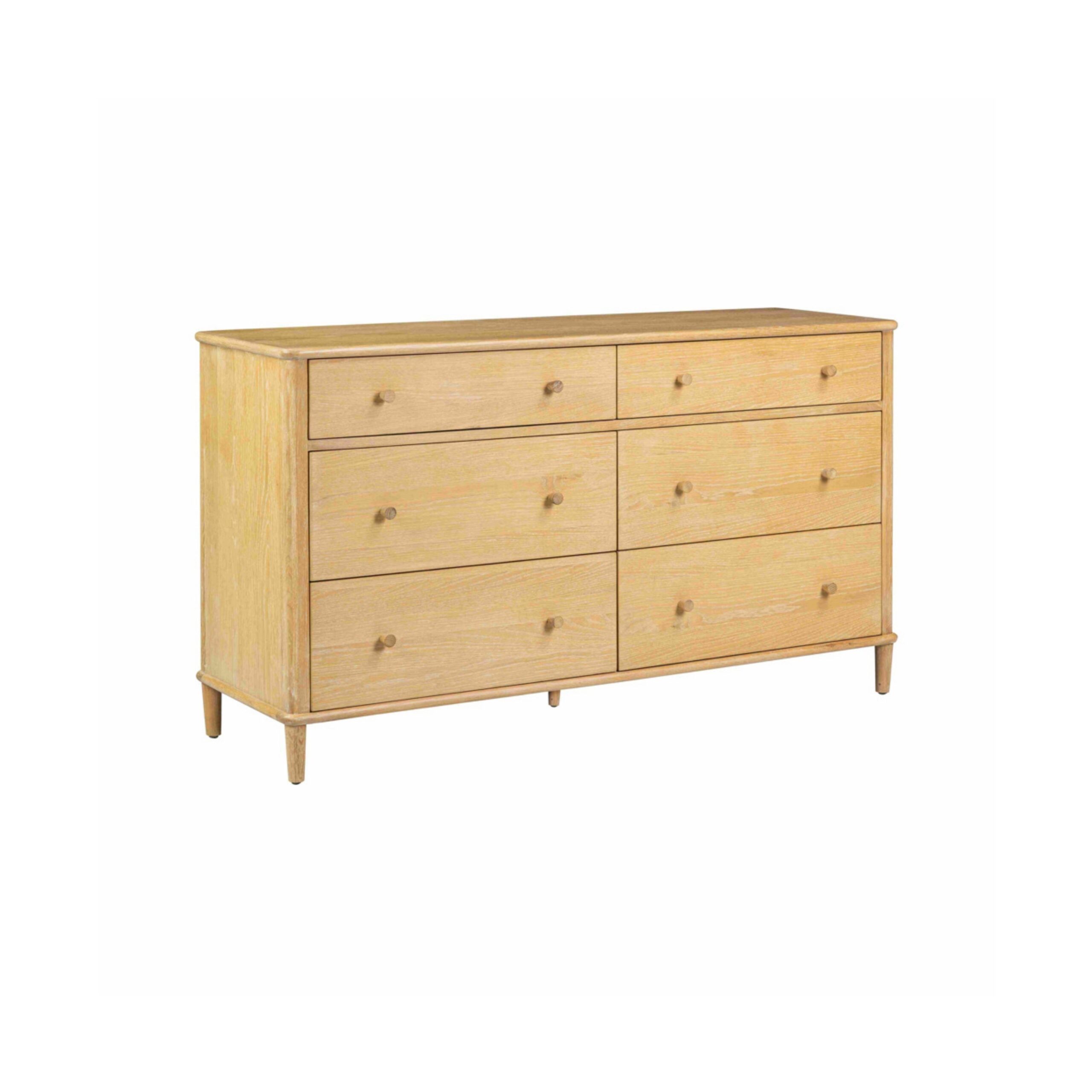 Wrenley Nordic Oak 6 Drawer Wide Chest - Image 3