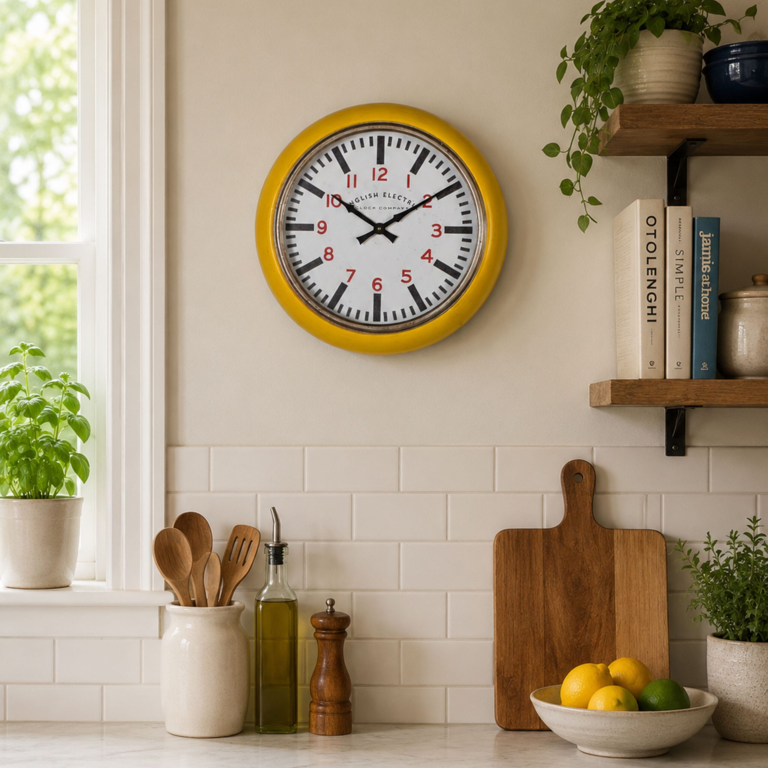 Yellow English Electric Wall Clock - Image 2