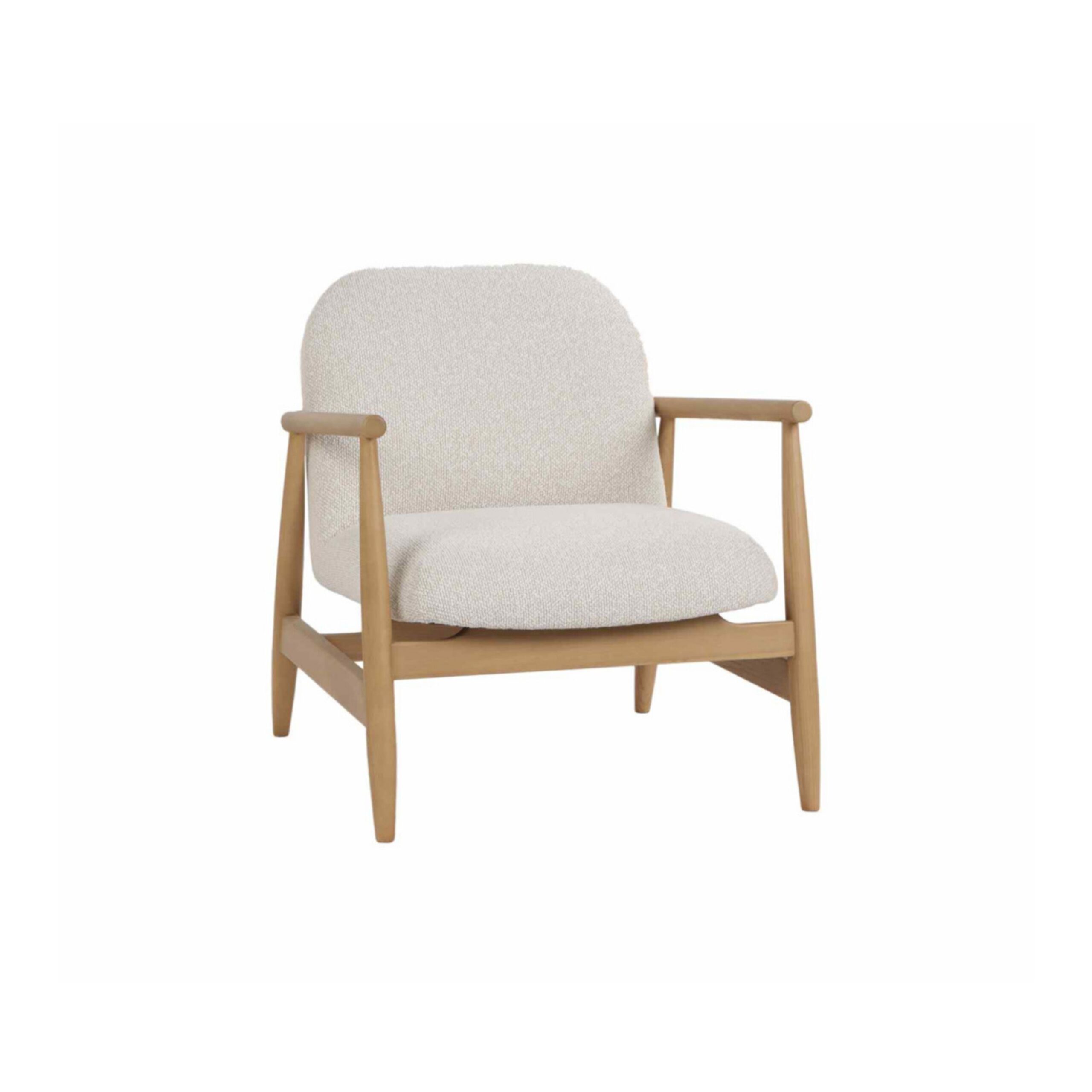 Natural Boucle Occasional Chair - Image 3