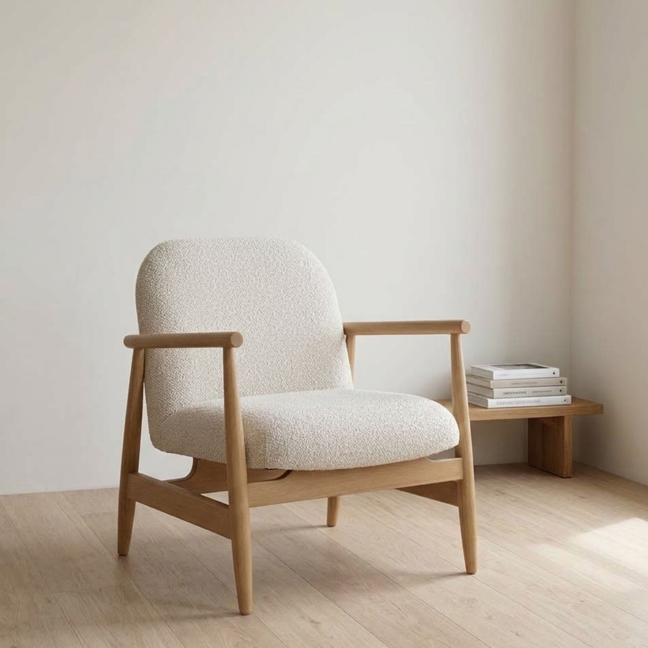 Natural Boucle Occasional Chair - Image 2