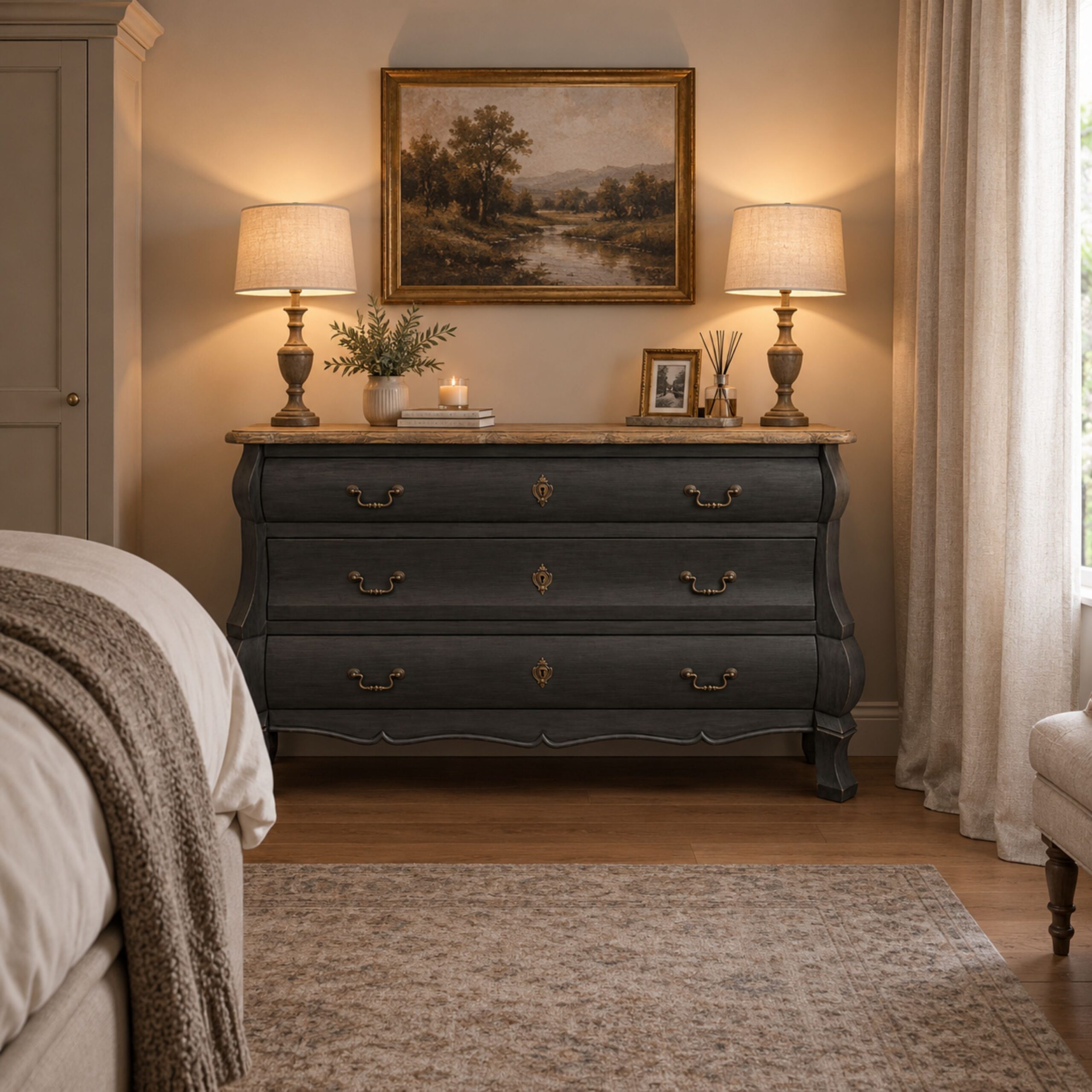 Elena 3 Drawer Chest in Dark Grey - Image 2