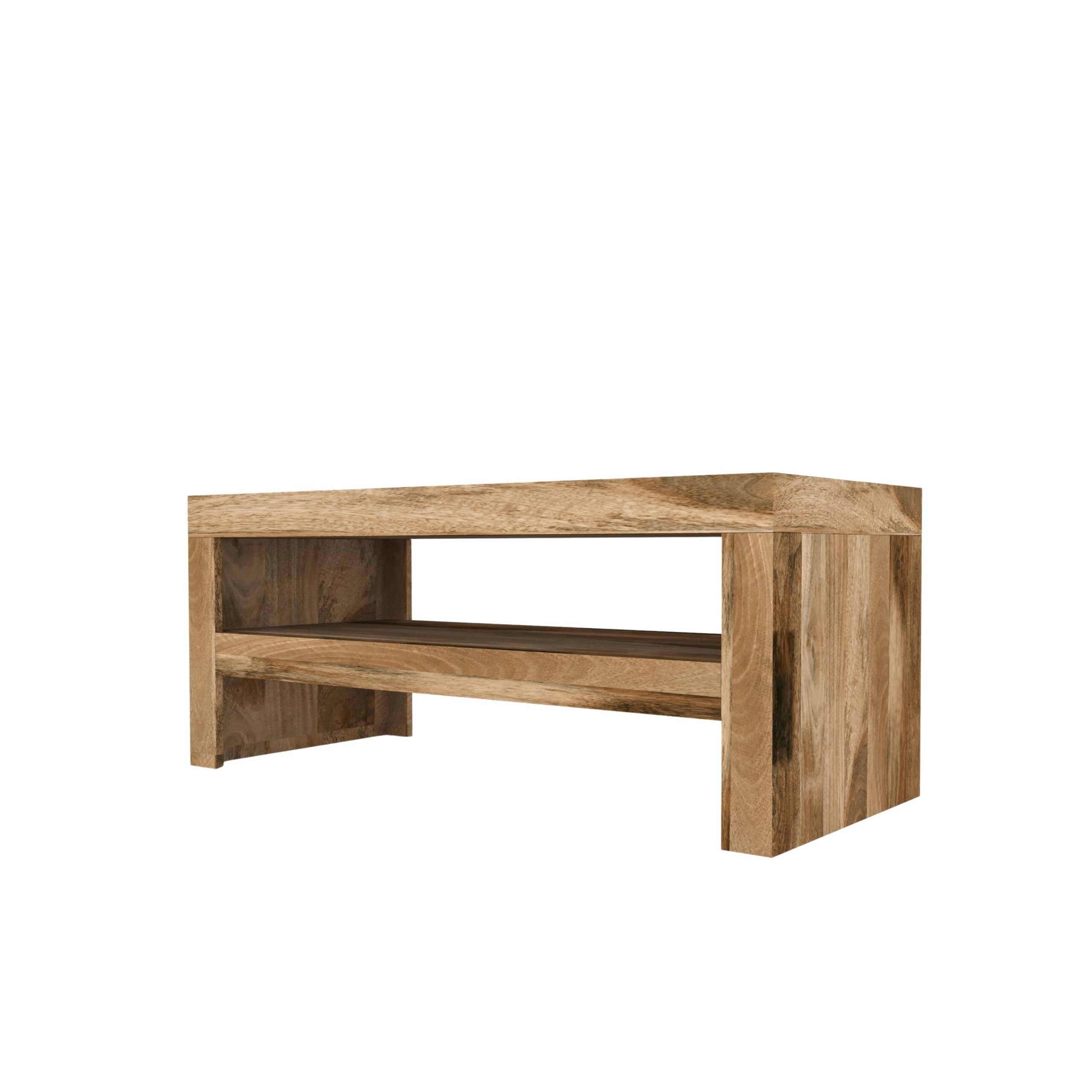 Natural Mango Wood Coffee Table - Image 3