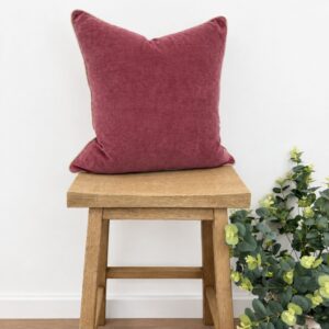 Pomegranate Cotton Velvet Piped Cushion