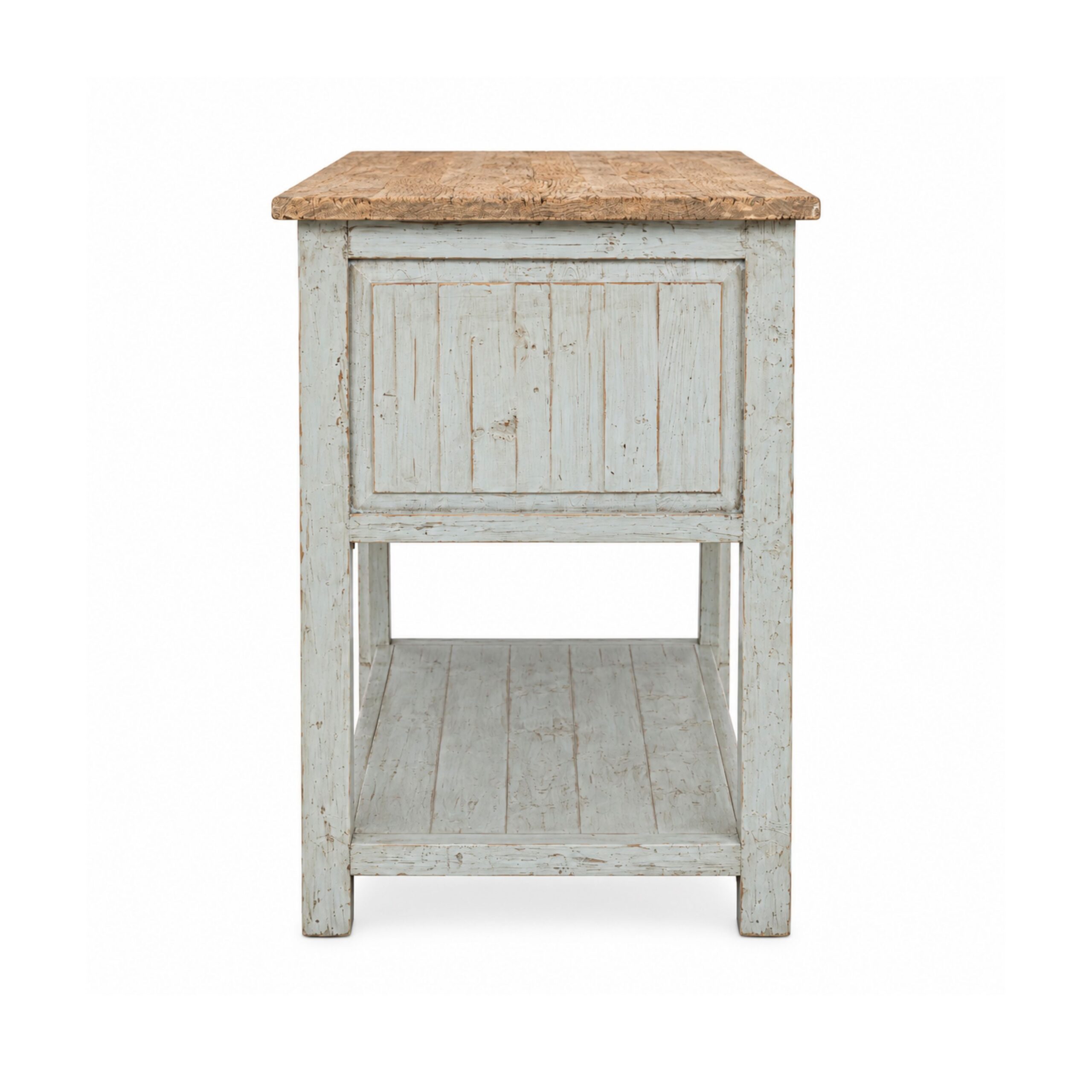 Painted Grey Distressed Arch Sideboard - Image 4