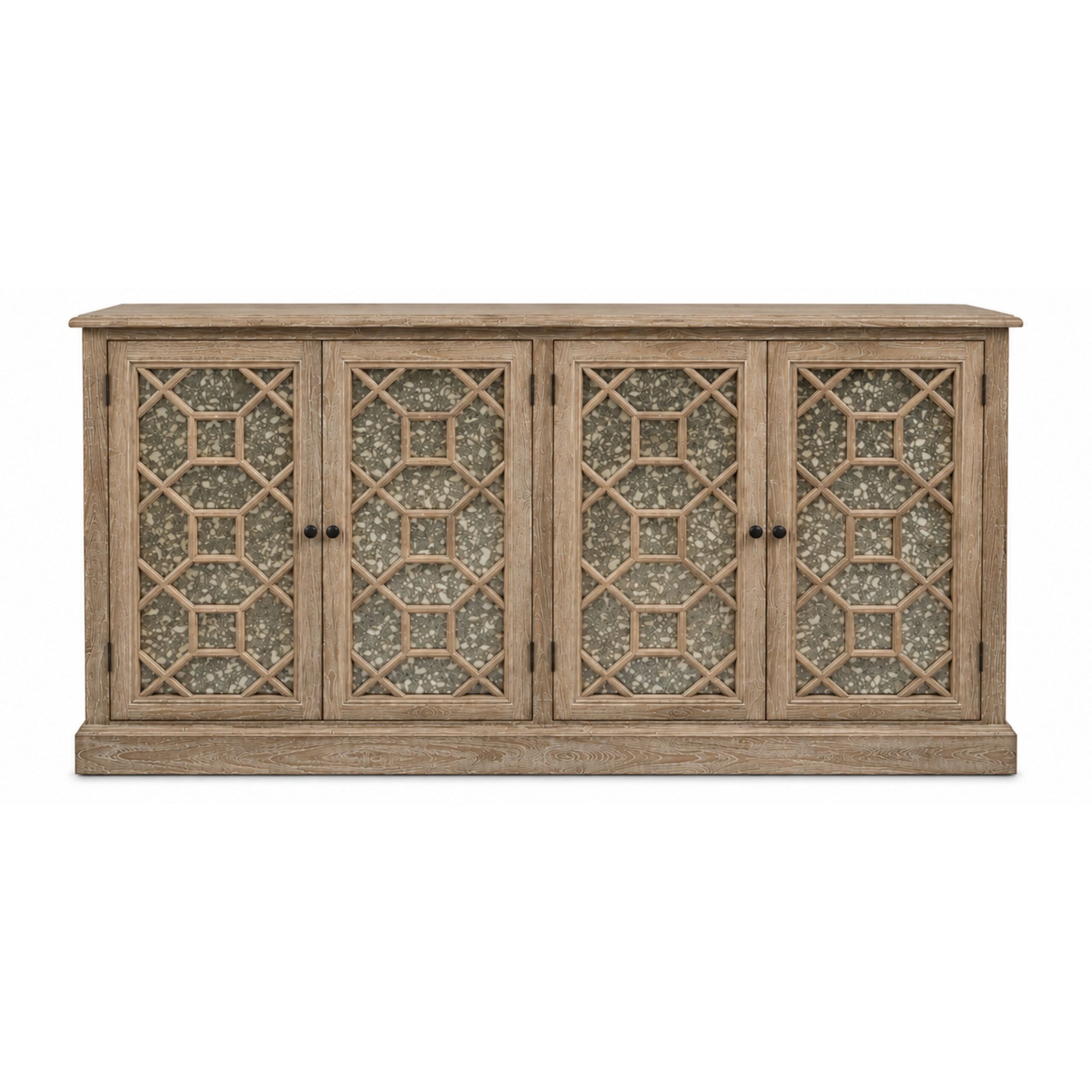 Large Antique Mirrored Sideboard