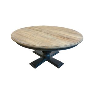 160cm Round Dining Table with Painted Carved Base