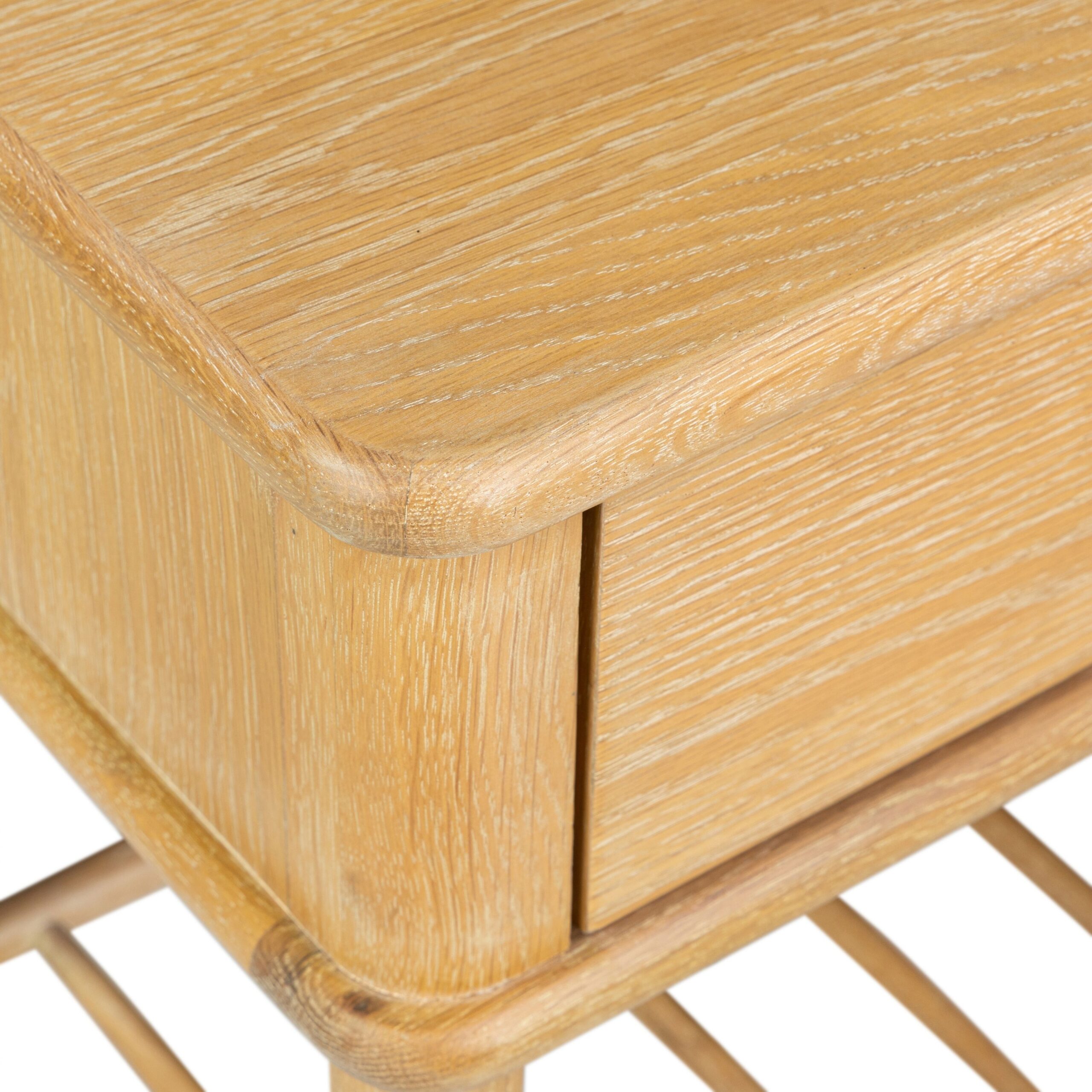 Wrenley Nordic Oak 1 Drawer Bedside Table - Image 7