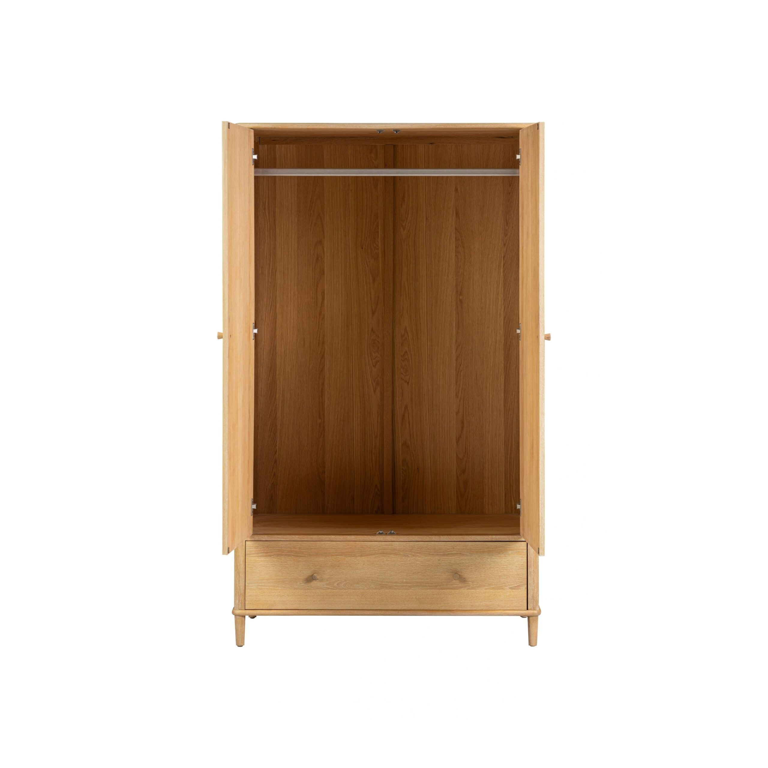 Wrenley Nordic Oak Double Wardrobe - Image 3