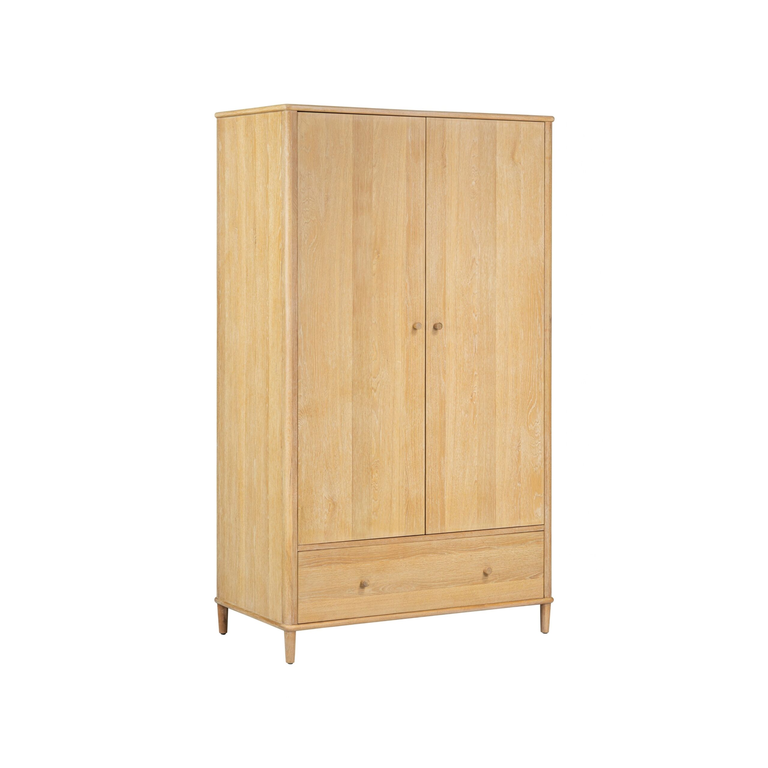 Wrenley Nordic Oak Double Wardrobe - Image 4