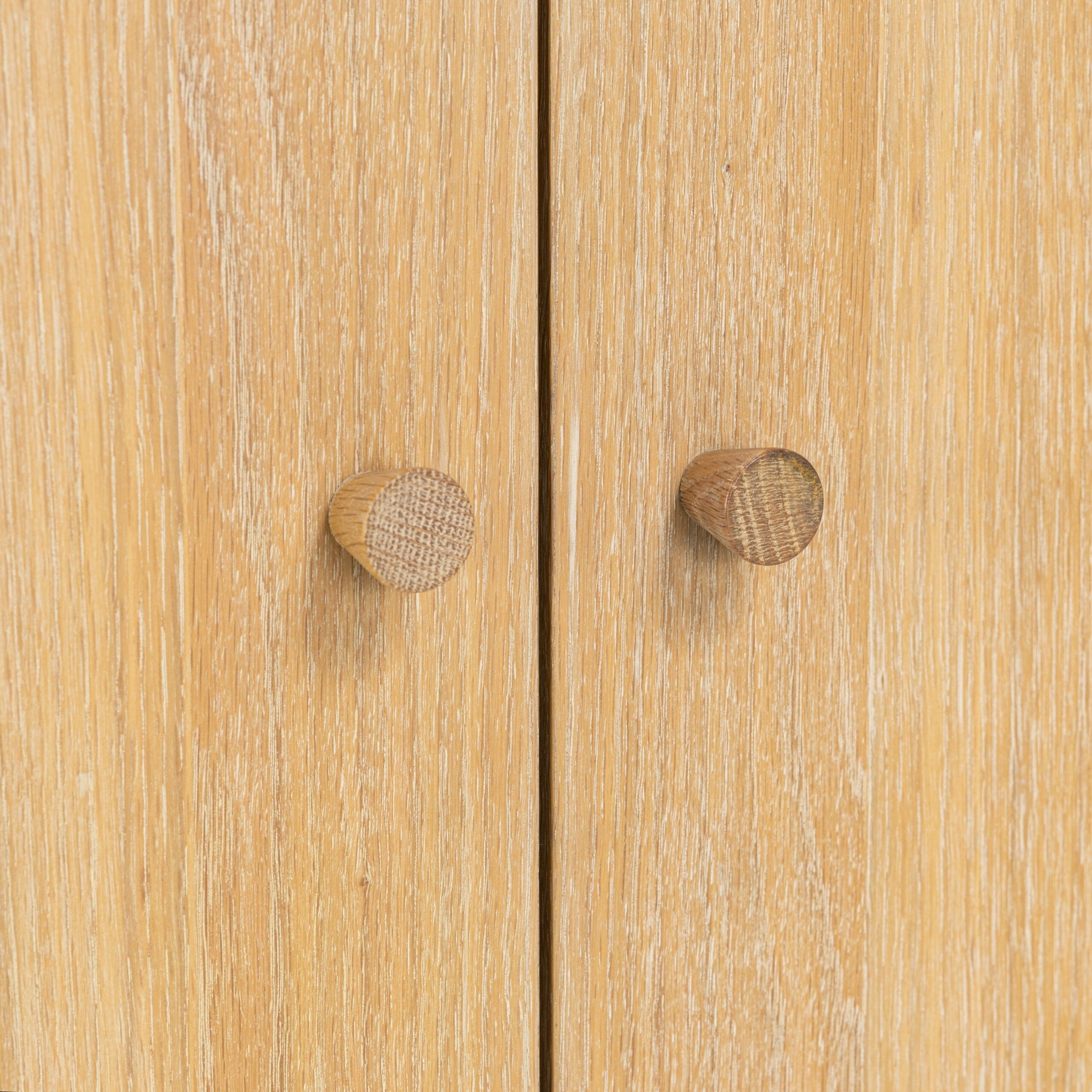 Wrenley Nordic Oak Double Wardrobe - Image 6