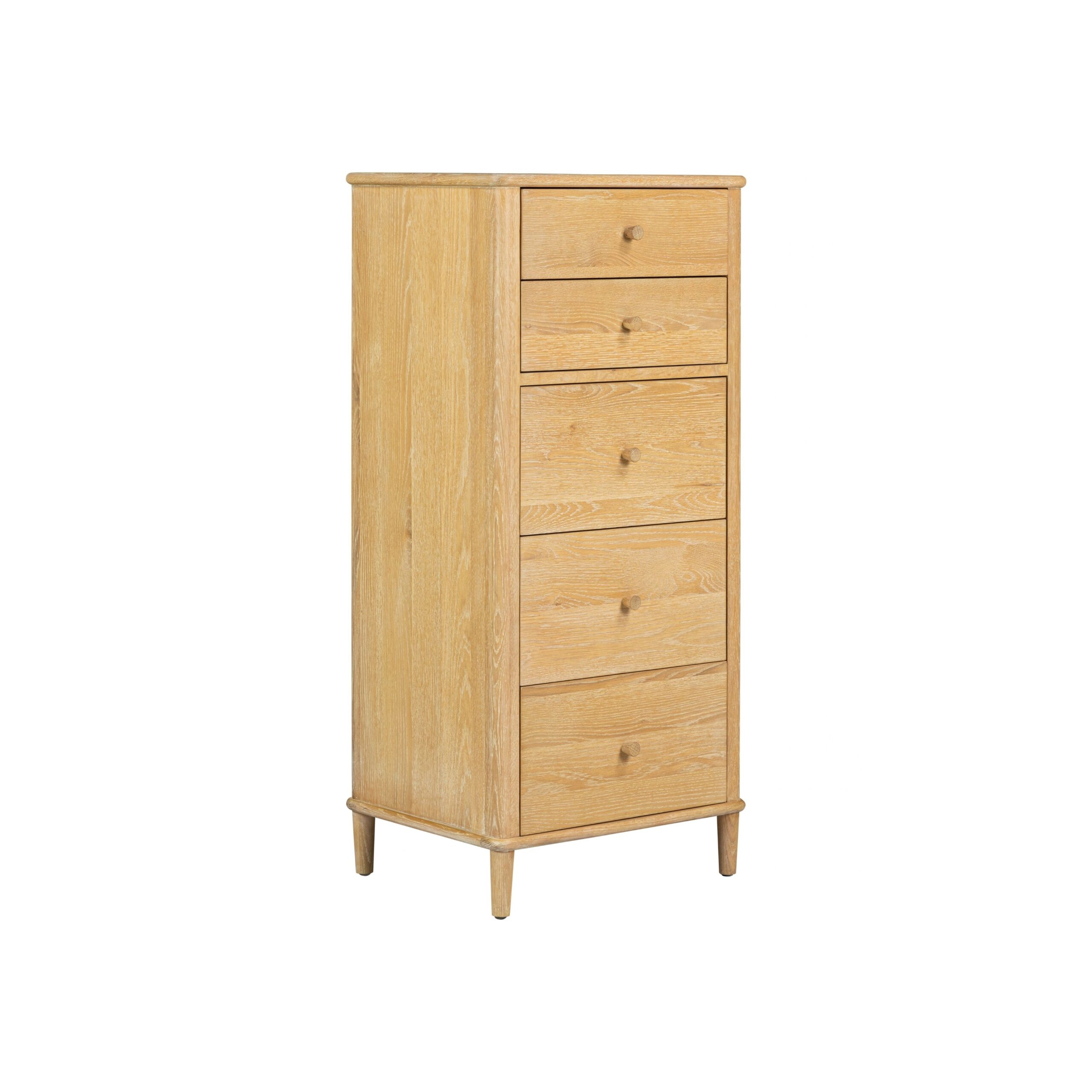 Wrenley Nordic Oak 5 Drawer Tall Boy - Image 3