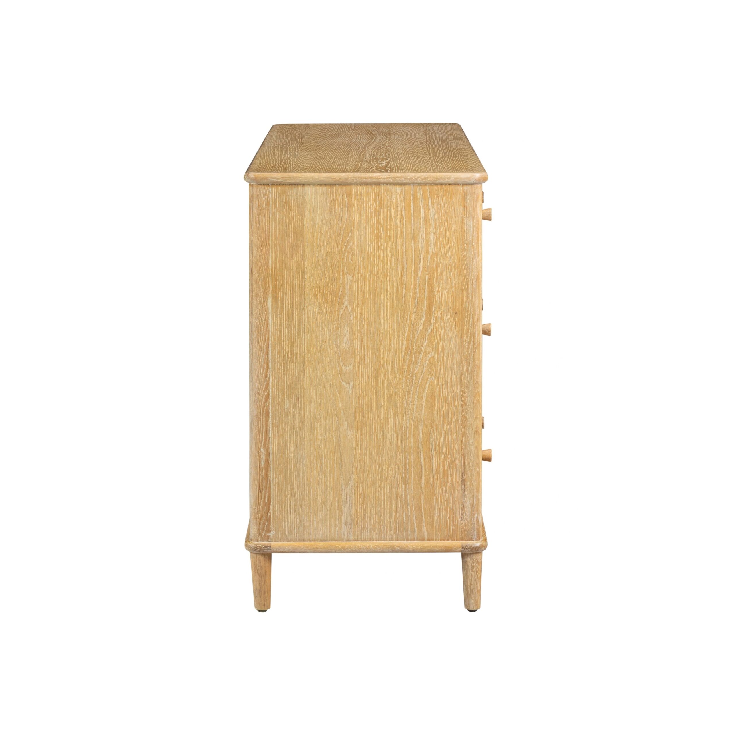 Wrenley Nordic Oak 6 Drawer Wide Chest - Image 4