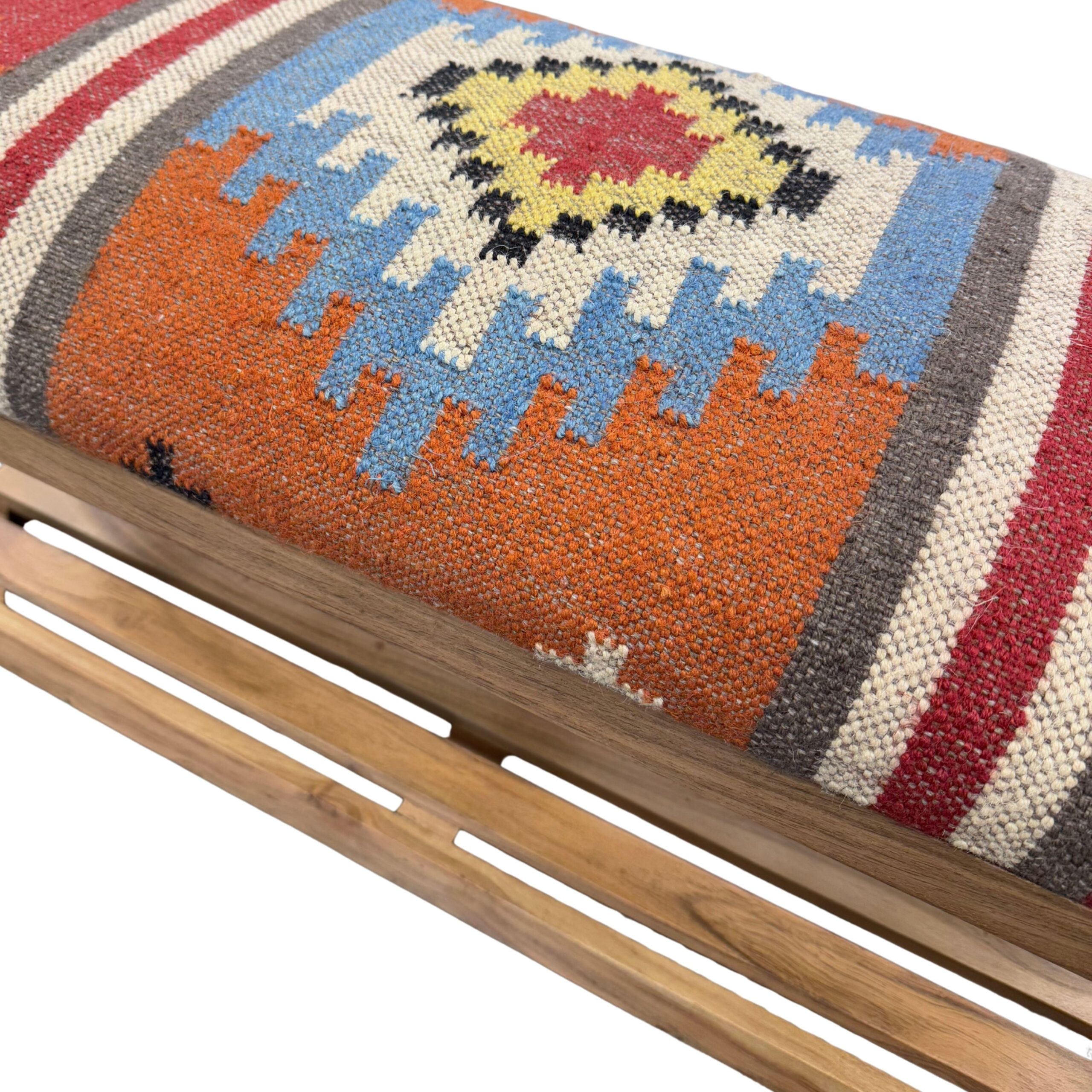 Red Kilim Storage Bench - Image 3