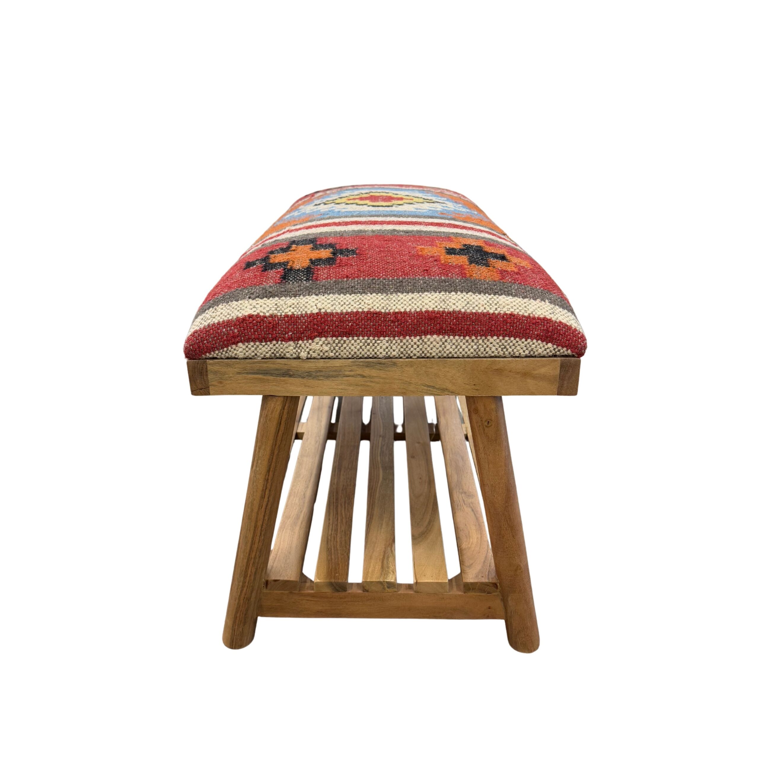 Red Kilim Storage Bench - Image 6